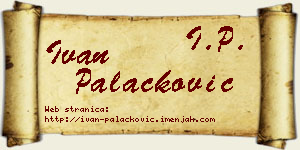 Ivan Palačković vizit kartica